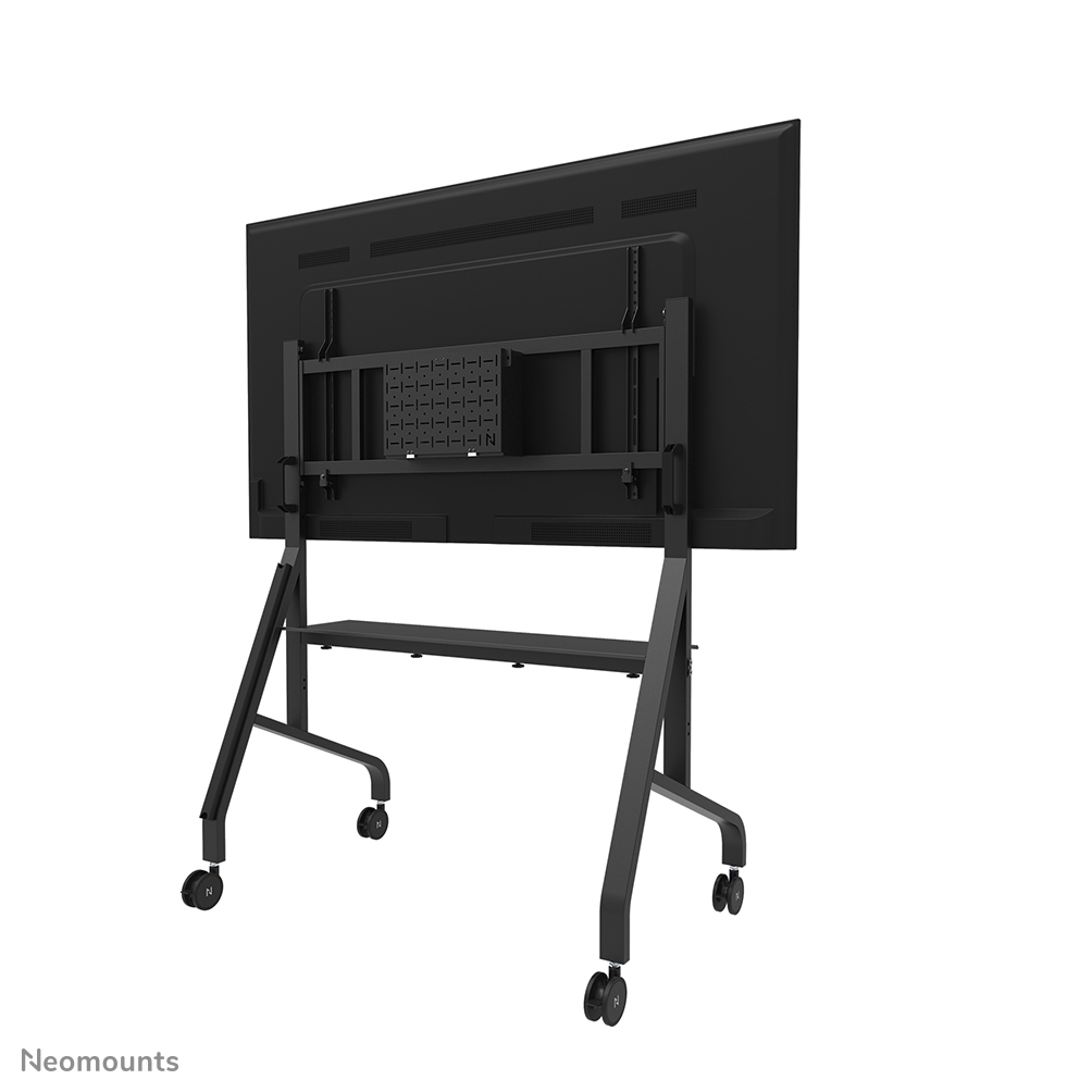 Neomounts FL50-575BL1 Support au sol mobile pour écran 65-110" - étagère multimédia incluse - installation rapide - TÜV